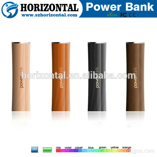 2016 new design gift packing power bank 2600 mah wood materials slim power bank